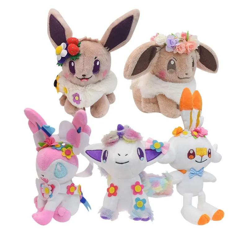 Pokemon Kuscheltiere in der Blumen Edition