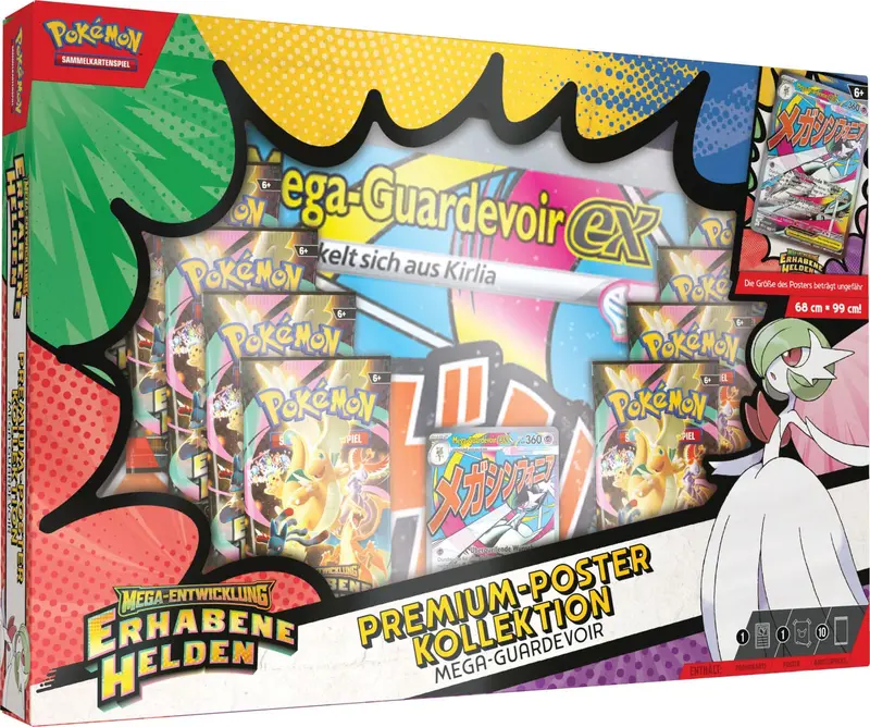 Pokemon ME2.5 Mega Entwicklung - Erhabene Helden – Premium Poster Kollektion – Mega Guardevoir (Deutsch)