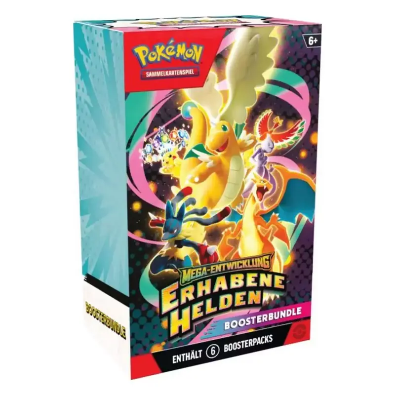 Pokémon Mega-Entwicklung Erhabene Helden – 6 Boosterpacks