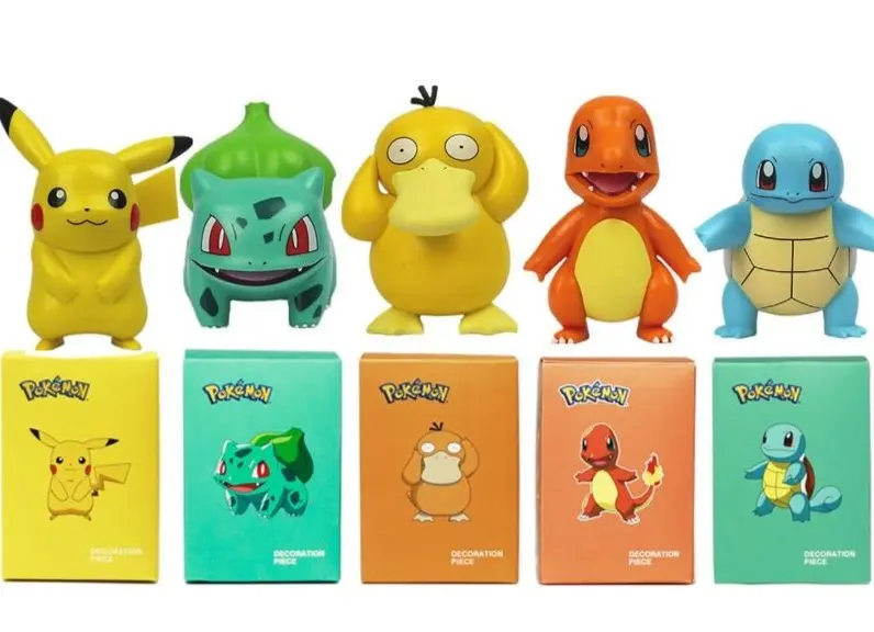Pokemon Pikachu. Glumanda, Bisasam, Schiggy, Pummeluff oder Enton Figur
