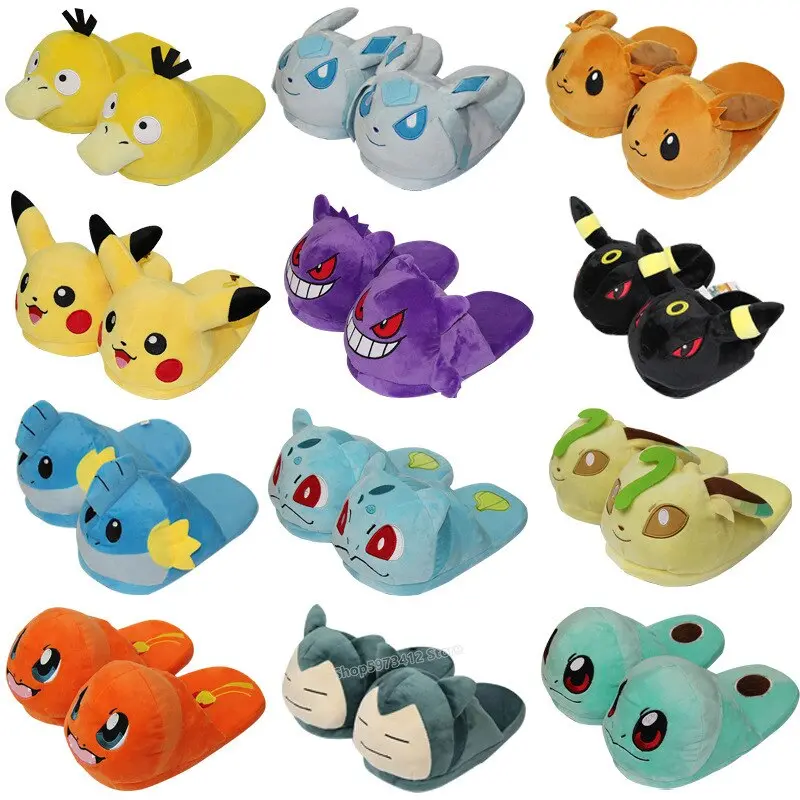 Pokemon Pikachu, Nachtara oder Relaxo flauschige Hausschuhe