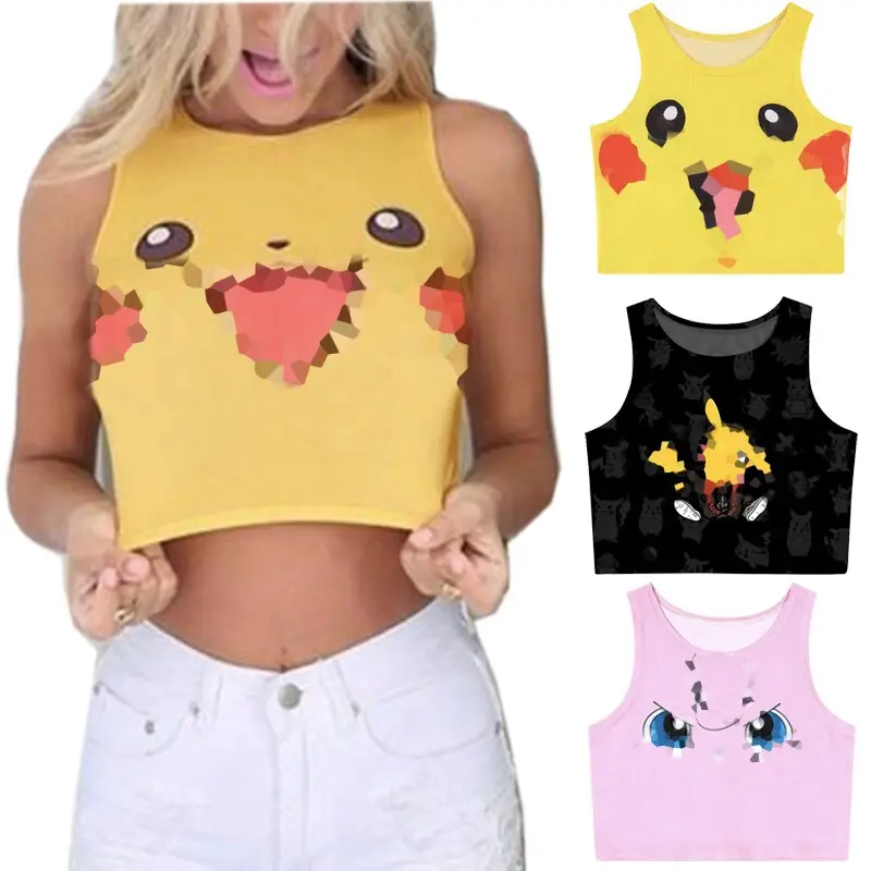 Pokemon Pikachu, Pummeluff, Bisasam u. a. Top, Tops,  Shirt