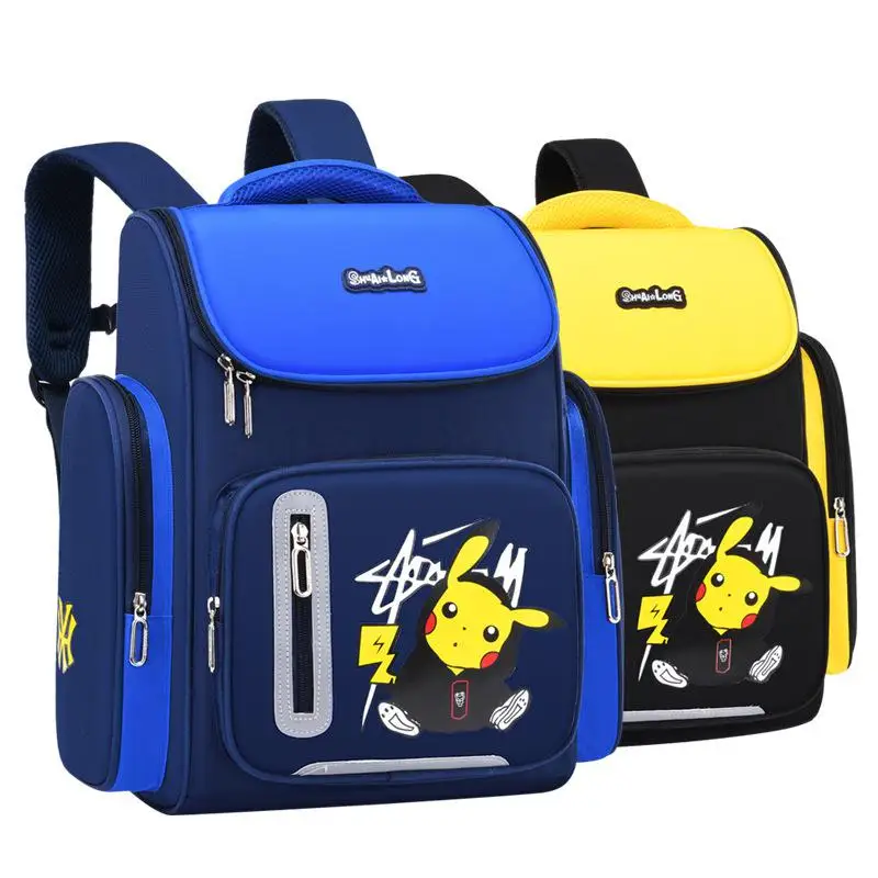 Pokemon Schul Rucksack mit Pikachu Pokemon Motiv in Blau oder Gelb