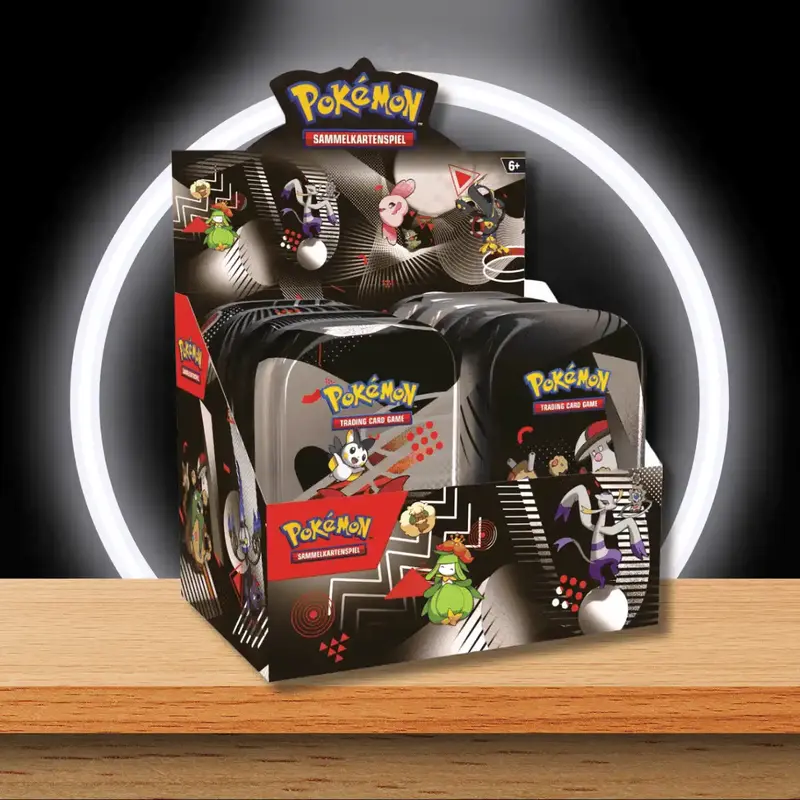 Pokémon Schwarze Blitze & Weiße Flammen Mini Tin Display (DE)