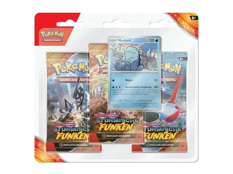 Pokémon Stürmische Funken 3-Pack-Blister (Morlord) - DE