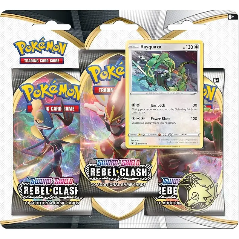 Pokémon - Sword & Shield - Rebel Clash - 3-Pack Blister - EN