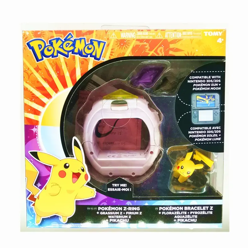 Pokemon Z-Ring Armband mit 2x Kristallen und Pikachu Figur