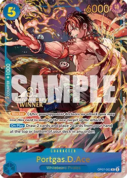 Portgas.D.Ace (OP07-053) (V.1) STP Rare Englisch