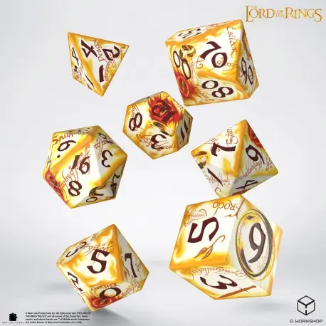 Q WORKSHOP The Lord of the Rings Full Art RPG Würfelset – 7 Würfel