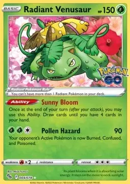 Radiant Venusaur PGO-004 Ultra Rare Französisch