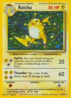 Raichu BS-14 Holo Rare Deutsch