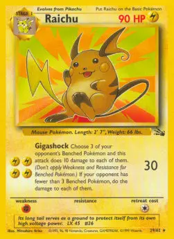 Raichu FO-29 Rare Deutsch