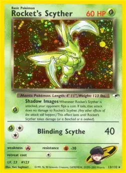 Rocket's Scyther GH-13 Holo Rare Played Englisch