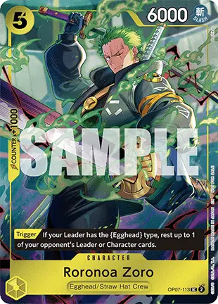 Roronoa Zoro (OP07-113) UP Uncommon Near Mint Englisch