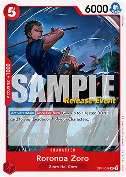 Roronoa Zoro (OP11-016) OP11P Uncommon Near Mint Englisch