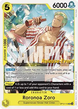 Roronoa Zoro (OP12-113) OP12P Uncommon Near Mint Englisch