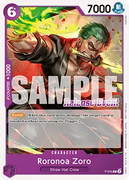 Roronoa Zoro (P-045) (V.2) P Promo Light Played Englisch