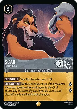 Scar - Endlich König (V.1) 9FAB-175 Legendary Boosterfrisch Deutsch Foil