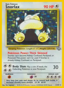 Snorlax JU-11 Holo Rare Englisch