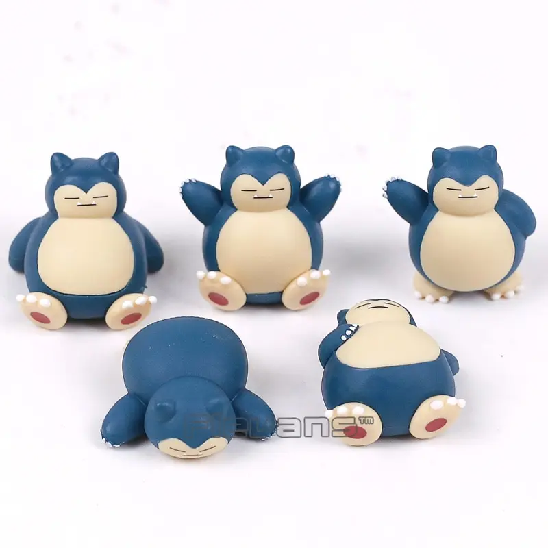 Snorlax Relaxo Figuren - 5er Set - ca. 4cm