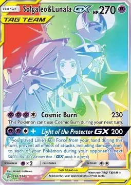 Solgaleo & Lunala GX CEC-254 Secret Rare Excellent Italienisch