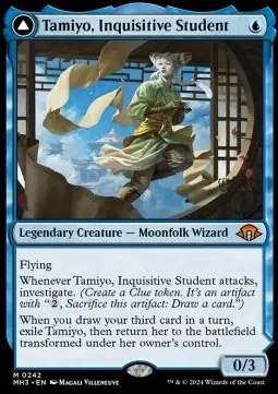 Tamiyo, Inquisitive Student // Tamiyo, Seasoned Scholar MH3-242 Mythic Near Mint Englisch