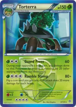 Torterra PLS-3 Rare Excellent Englisch Reverse Holo
