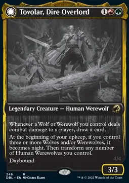 Tovolar, Dire Overlord // Tovolar, the Midnight Scourge DBL-246 Rare Excellent Englisch Foil
