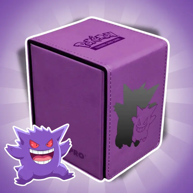 Ultra PRO Elite Gengar Premium Alcove Flip Deck Box – Magnetische Kartenhülle für 100+ Karten