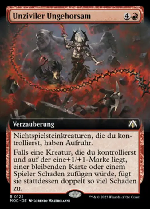 Unziviler Ungehorsam XMOC-122 Rare Deutsch