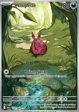 Venipede BLK-132 Illustration Rare Englisch