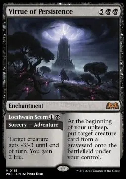 Virtue of Persistence // Locthwain Scorn WOE-115 Mythic Near Mint Englisch Foil