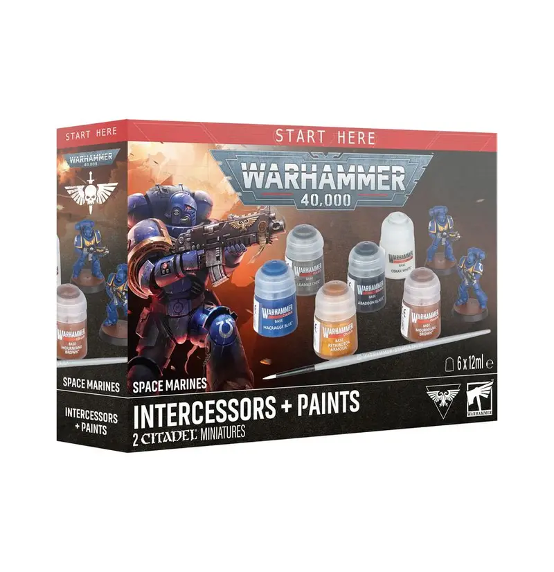 Warhammer 40k Space Marines Intercessoren + Farben