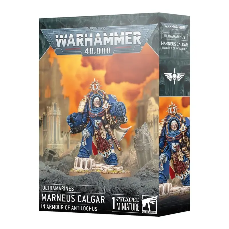 Warhammer 40k Ultramarines Marneus Calgar in Armour of Antilochus