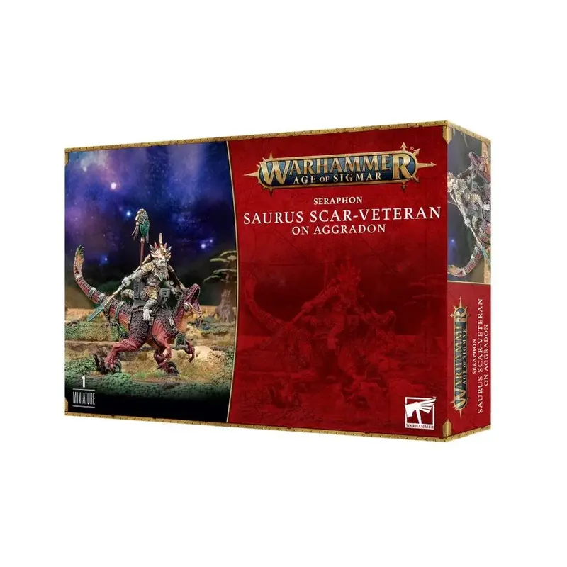 Warhammer - Age of Sigmar - Seraphon - Saurus Scar-Veteran on Aggradon