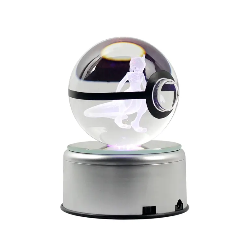 Wundervoller Pokemon Crystal Pokeball - LED Beleuchtung - viele Motive
